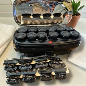 Conair Waves & Volume Hot Roller Set 12 Jumbo 1.5 Inch Flocked Rollers w/Clips